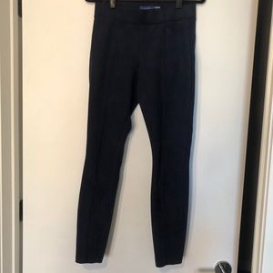 Navy Suede Leggings